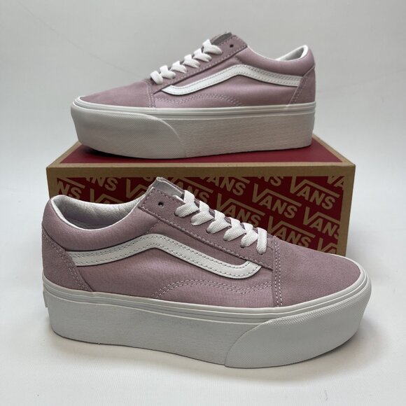 Vans Old Skool Stackform Platform Shoe Sneaker Lilac Purple Womens Sz 6 US NEW - Picture 1 of 10